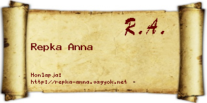 Repka Anna névjegykártya